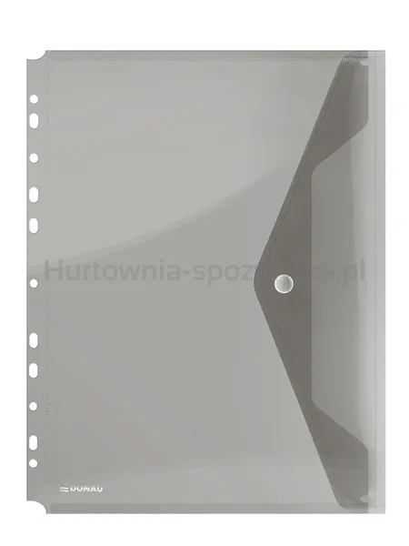 Teczka Kopertowa Donau Zatrzask, Pp, A4, 200Mikr., Z Europerforacją, Dymna
