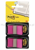 Post-It Zakładki indeksujące (680-BP2EU), PP, 25,4x43,2mm, 2x50 kart., jaskraworóżowe 