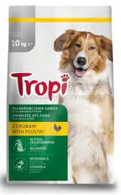 Tropi Karma sucha dla psów 10kg z drobiem