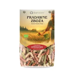 Bartolini Makaron ekologiczny orkiszowy 3 smakowy świderek 250g