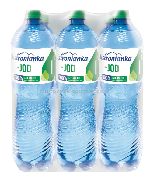 Woda Ustronianka z jodem 1,5L Gazowana