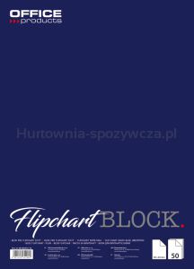 Office Products Blok do flipchartów gładki, 58,5x81cm, 50 kart., biały 