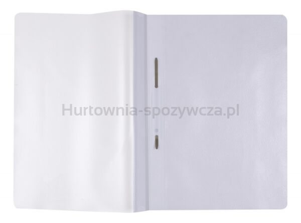 Skoroszyt OFFICE PRODUCTS, PP, A4, miękki, 100/170mikr., wpinany, biały - 2
