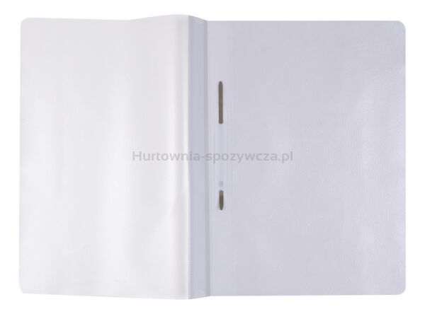 Skoroszyt OFFICE PRODUCTS, PP, A4, miękki, 100/170mikr., wpinany, biały - 2