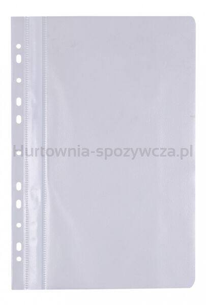 Skoroszyt OFFICE PRODUCTS, PP, A4, miękki, 100/170mikr., wpinany, biały