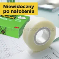 Taśma Biurowa Scotch® Magic™ (810), Matowa, 19Mm, 33M - 6