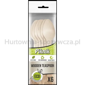 Łyżeczki Drewniane 6 Sztuk Piknik