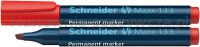 Schneider Marker permanentny Maxx 133, ścięty, 1-4mm, czerwony 