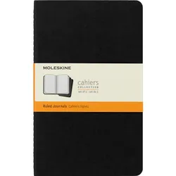 Zestaw 3 Zeszytów MOLESKINE Cahier Journals L (13x21cm) w linie, 80 stron, czarny