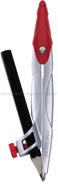 Cyrkiel metalowy KEYROAD, w etui, z ołówkiem, pakowany w display, mix kolorów - 7