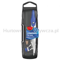 Cyrkiel metalowy KEYROAD, w etui, z ołówkiem, pakowany w display, mix kolorów - 2