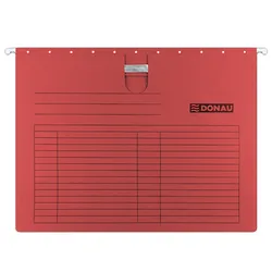 Donau Teczka zawieszkowa z wąsem, A4, 230gsm, czerwona 