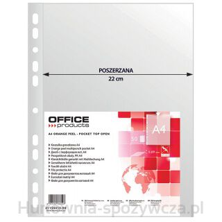 Koszulki Na Dokumenty Office Products, Poszerzana, Pp, A4, Groszkowe, 90Mikr., 50Szt.