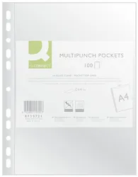 Q-Connect Koszulki na dokumenty PP, A4, krystal, 50mikr., 100szt.