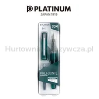 Pióro wieczne Platinum Prefounte Dark Emerald, M, w plastikowym opakowaniu, na blistrze, zielone - 3