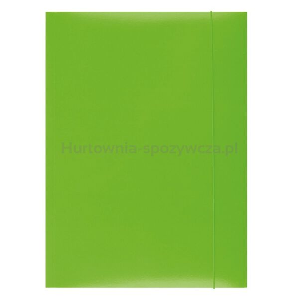 Office Products Teczka z gumką, karton/lakier, A4, 350gsm, 3-skrz., zielona 