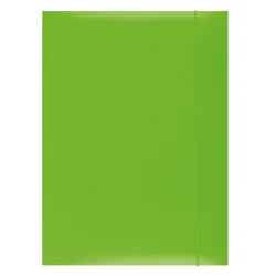 Office Products Teczka Z Gumką, Karton/Lakier, A4, 350Gsm, 3-Skrz., Zielona 