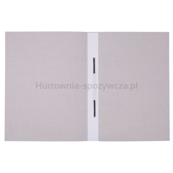 Skoroszyt OFFICE PRODUCTS Budget, karton, z listwą, nadruk, A4, 250gsm, biały - 2
