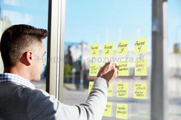 Karteczki samoprzylepne ekologiczne POST-IT® (653-1T), 38x51mm, 24x100 kart., żółte - 4