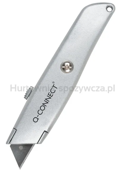 Nóż tapicerski Q-CONNECT, metalowy, z blokadą, szary