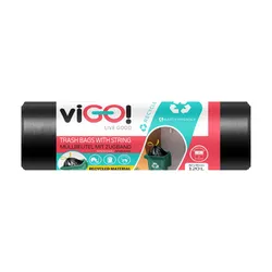 Vigo! Eko Worki Ld Z Taśmą Czarne Interleave 120L 20Szt.