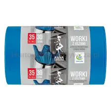 Anna Zaradna Worki na Śmieci z uszami ldpe 35L 30szt. niebieskie