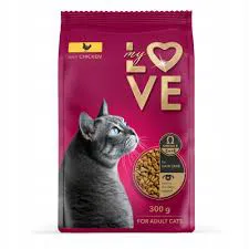 My Love Pełnoporcjowa sucha karma dla dorosłych kotów z kurczakiem 300 g