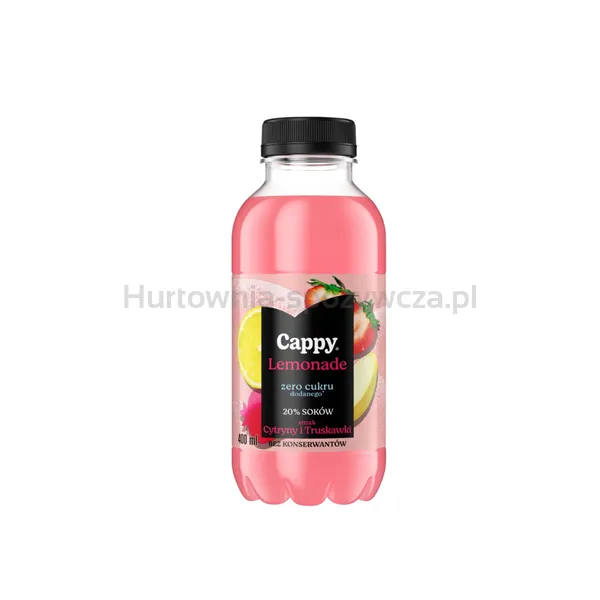 Cappy Lemonade o smaku Cytryny i Truskawki 400 ml (w tym +0,50 zł/szt. zwrotnej kaucji)