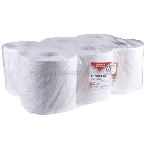 Ręczniki w roli celulozowe OFFICE PRODUCTS Maxi, 2-warstwowe, 120m, 6szt., białe - 2