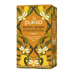 Herbata PUKKA Cytryna, Imbir i Miód Manuka, 20 kopert