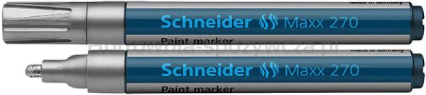Schneider Marker olejowy Maxx 270, okrągły, 1-3mm, srebrny 