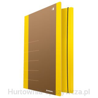 Teczka Z Gumką Donau Life, Karton, A4, 500Gsm, 3-Skrz., Żółty