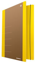 Donau Teczka z gumką Life, Karton, A4, 500gsm, 3-skrz., żółty 