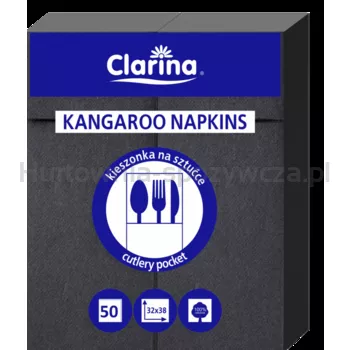 Clarina Serwetki Kangurki 38X32 50Szt Czarne 