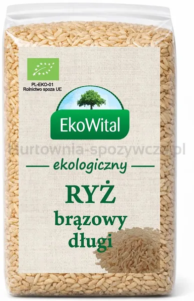 Ekowital Ryż brązowy długoziarnisty BIO 500 g
