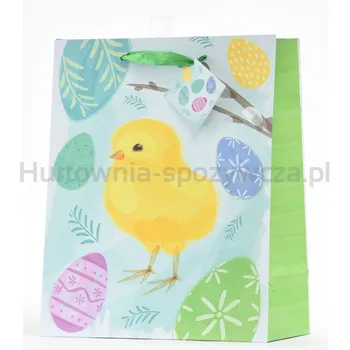 tr-30e torebka duża wielkanoc, matowy laminat, wstążka