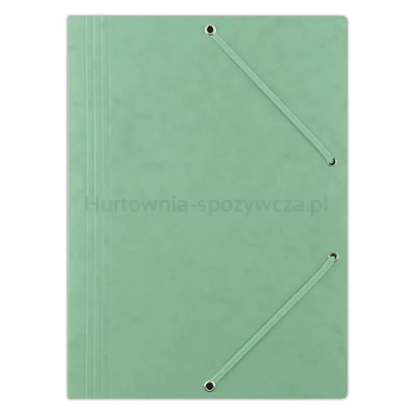 Donau Teczka Z Gumką Preszpan, A4, 390Gsm, 3-Skrz., Zielona 