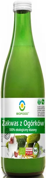 Zakwas Z Ogórków 100% Ekologiczny Kiszony 0,5 L