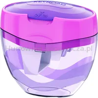 Temperówka plastikowa KEYROAD, pastel, potrójna, z pojemnikiem, blister, mix kolorów - 3