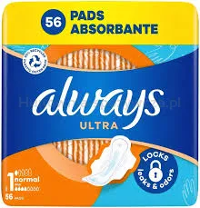 Always Ultra Day Normal Podpaski Ze Skrzydełkami 56 Szt.