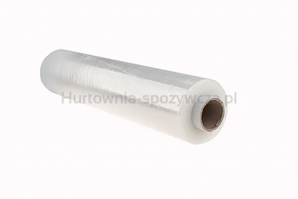 Folia stretch OFFICE PRODUCTS RĘCZNA, 3,0kg netto, szer. 500mm, gr. 23µm, transparentna
