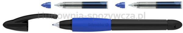 Pióro kulkowe SCHNEIDER Base Ball + 2 cartridge 852, blister, mix kolorów - 8
