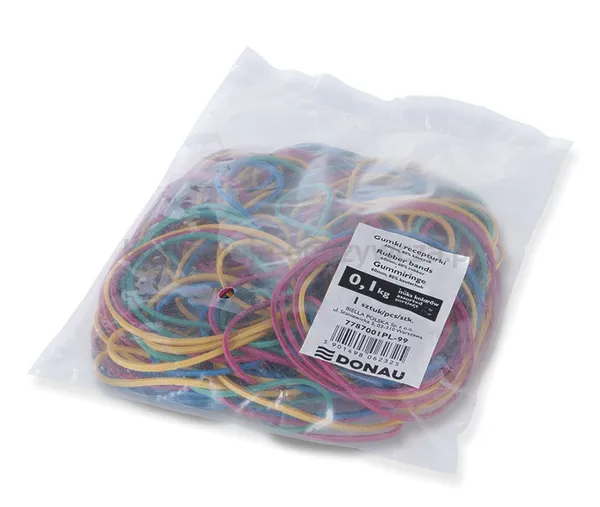 Donau Gumki Recepturki 100G, Mix Kolorów 
