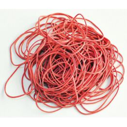 Q-Connect Gumki Recepturki, 100G, Średnica 50Mm, Czerwone
