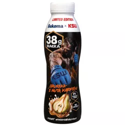 Bakoma & KSW Jogurt pitny gruszka z nutą karmelu z wysoką zawartością białka 380g