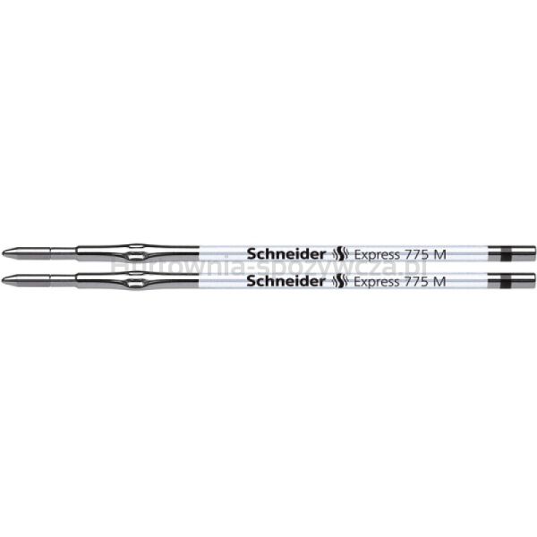 Wkład do długopisu SCHNEIDER 775, M, 2szt., blister, czarny - 2