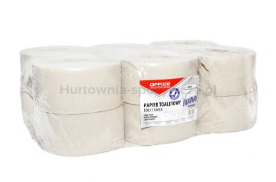 Papier toaletowy makulaturowy OFFICE PRODUCTS Jumbo, 1-warstwowy, 120m, 12szt., szary