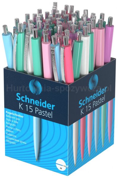 Długopis automatyczny SCHNEIDER K15, M, 1 szt., mix kolorów pastelowych - 2
