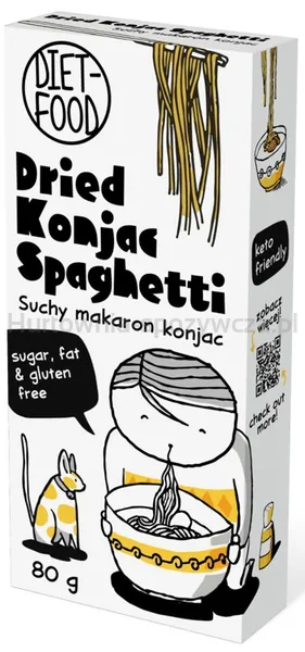 Diet Food Makaron Shiritaki Konjac Spaghetti Suchy 80 G