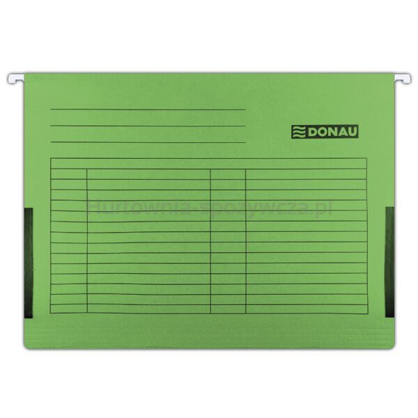 Donau Teczka zawieszkowa z boczkami, A4, 230gsm, zielona